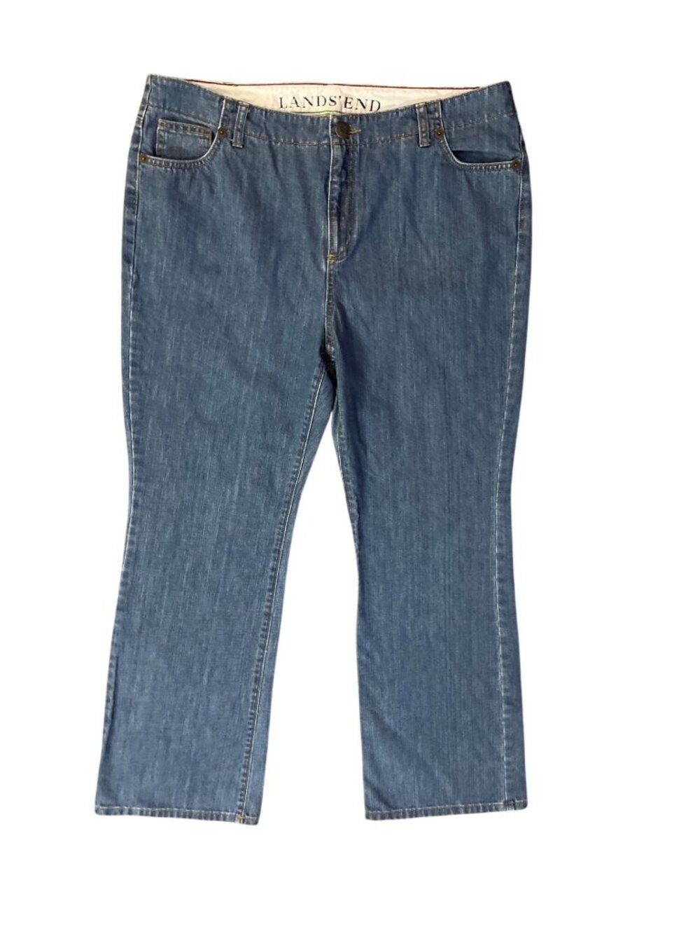 Lands' End Jeans Women's Size 16 x 32 Straight Leg 100% Cotton Denim Used - Picture 3 of 16